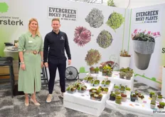Chantal van der Muren of Evergreen Rocky Plants, together with Tim van der Mout of the Sales management department at Royal FloraHolland, who recently lent a hand in sales